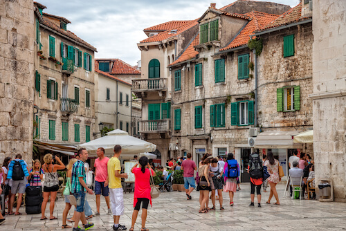 Tourists in Split in Croatia - image by Nightman1965/shutterstock.com