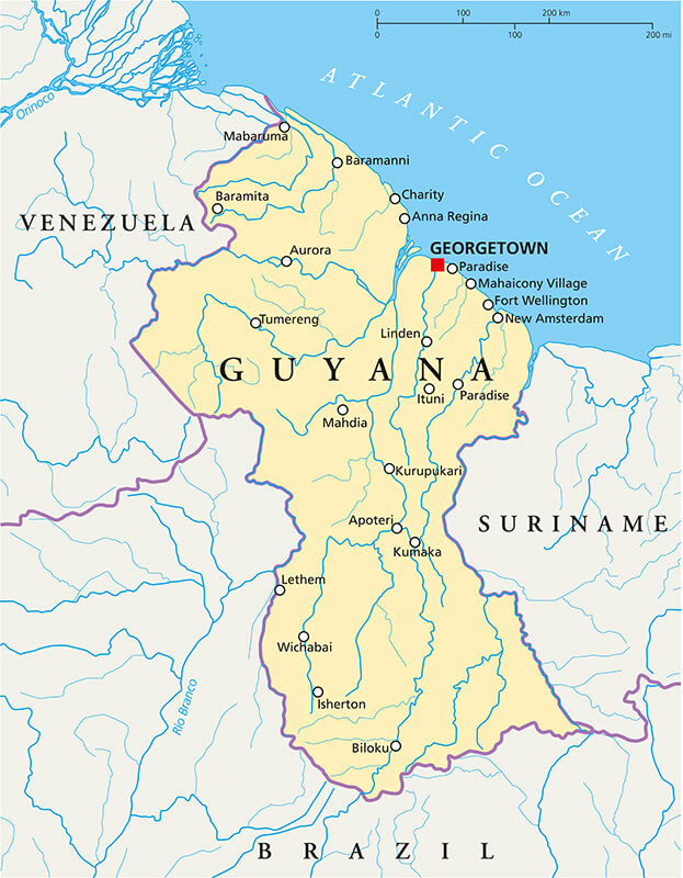 Guyana map