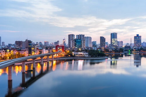 cityscape of hanoi