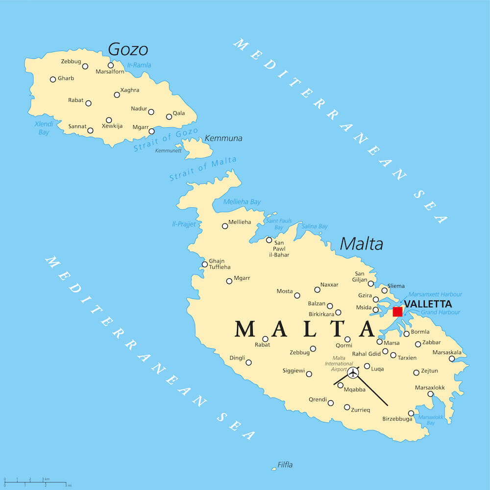 Map of Malta