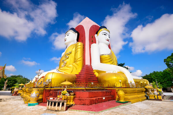 myanmar four faces buddha