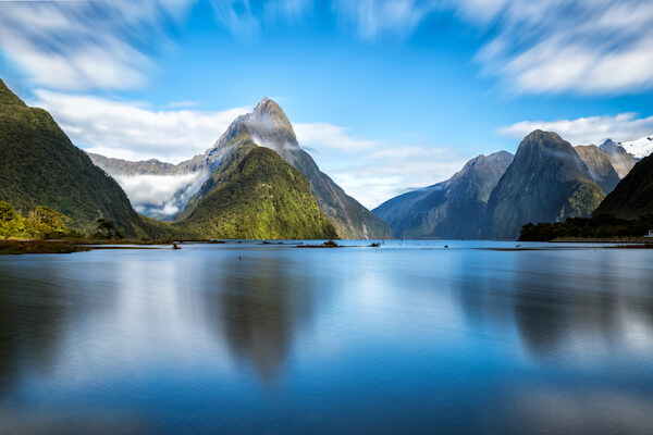 new zealand milford sound mitre peak