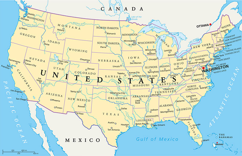 Map of the USA