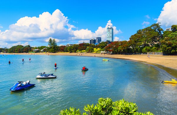 Takapuna beach in Auckland