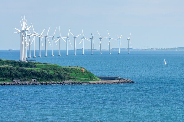 Denmark offshore wind farm near Copenhagen