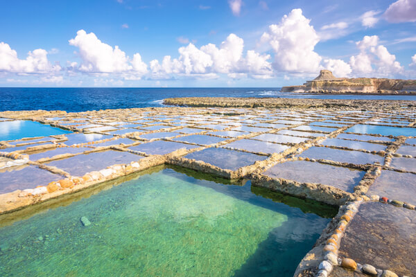 Saltpans on Gozo island